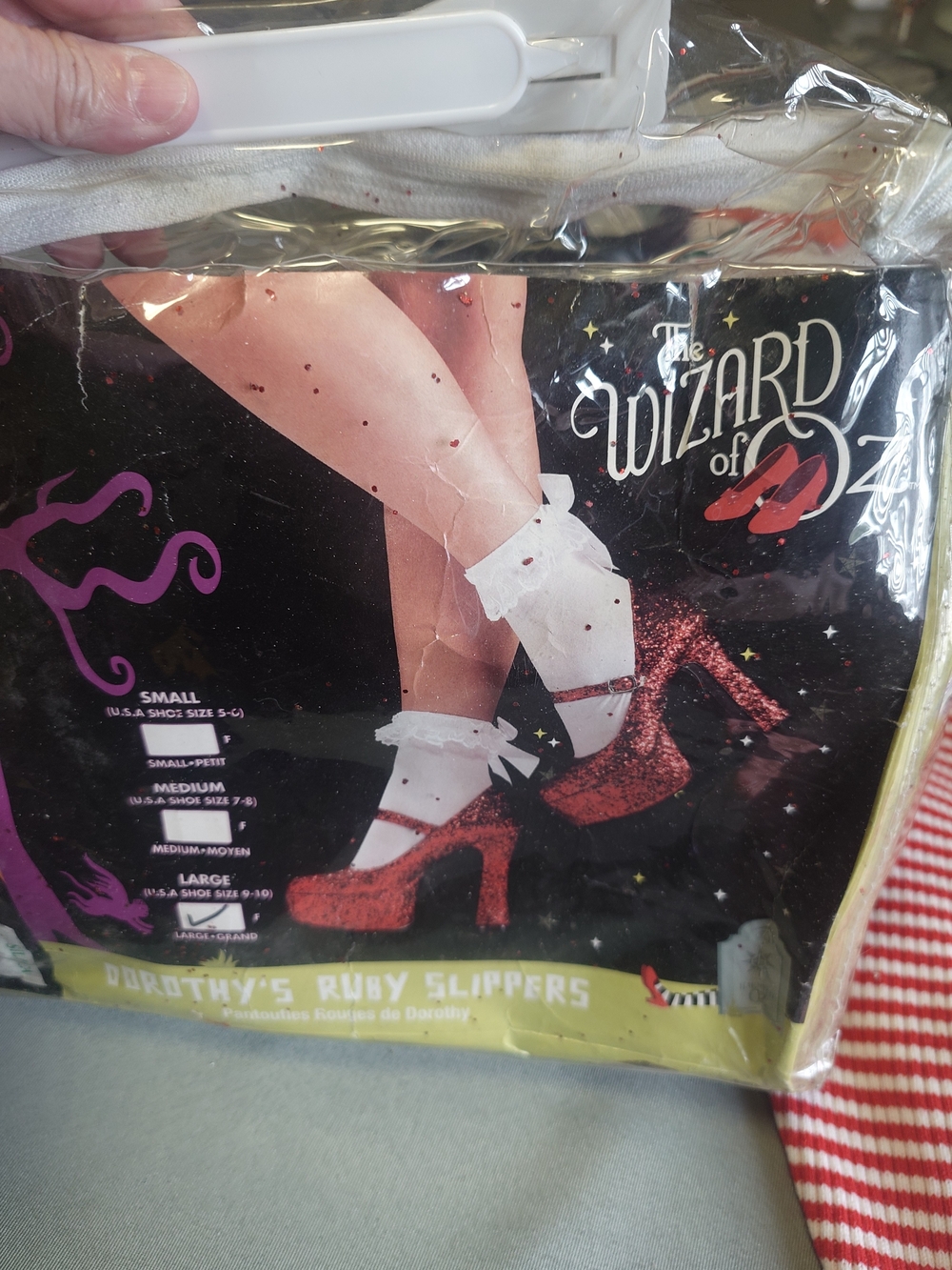 Dorothy's Ruby Slippers Costume Shoes - Red Size 10